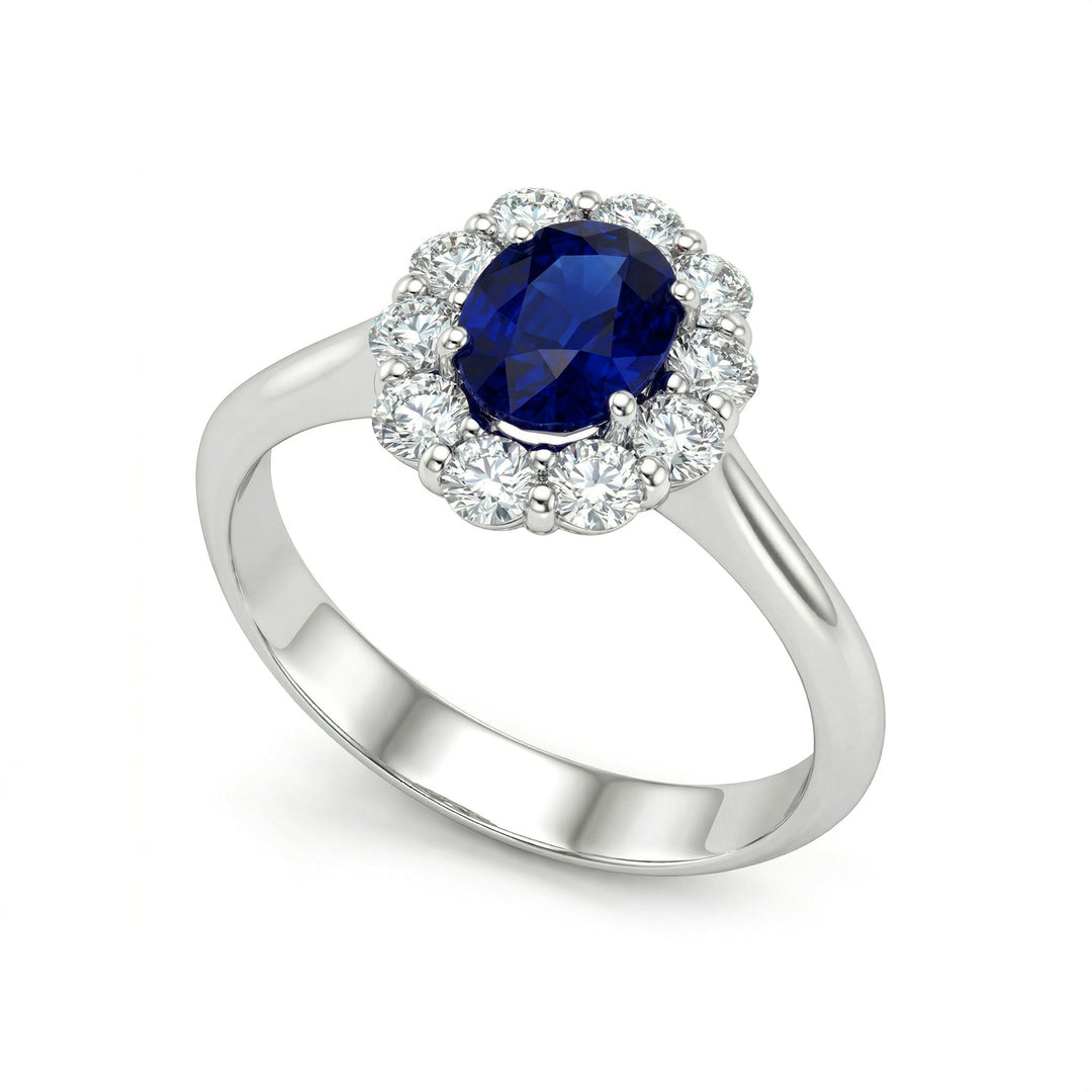 Golay oval sapphire ring 7x5 and diamonds ACL045DIZB-24239110068