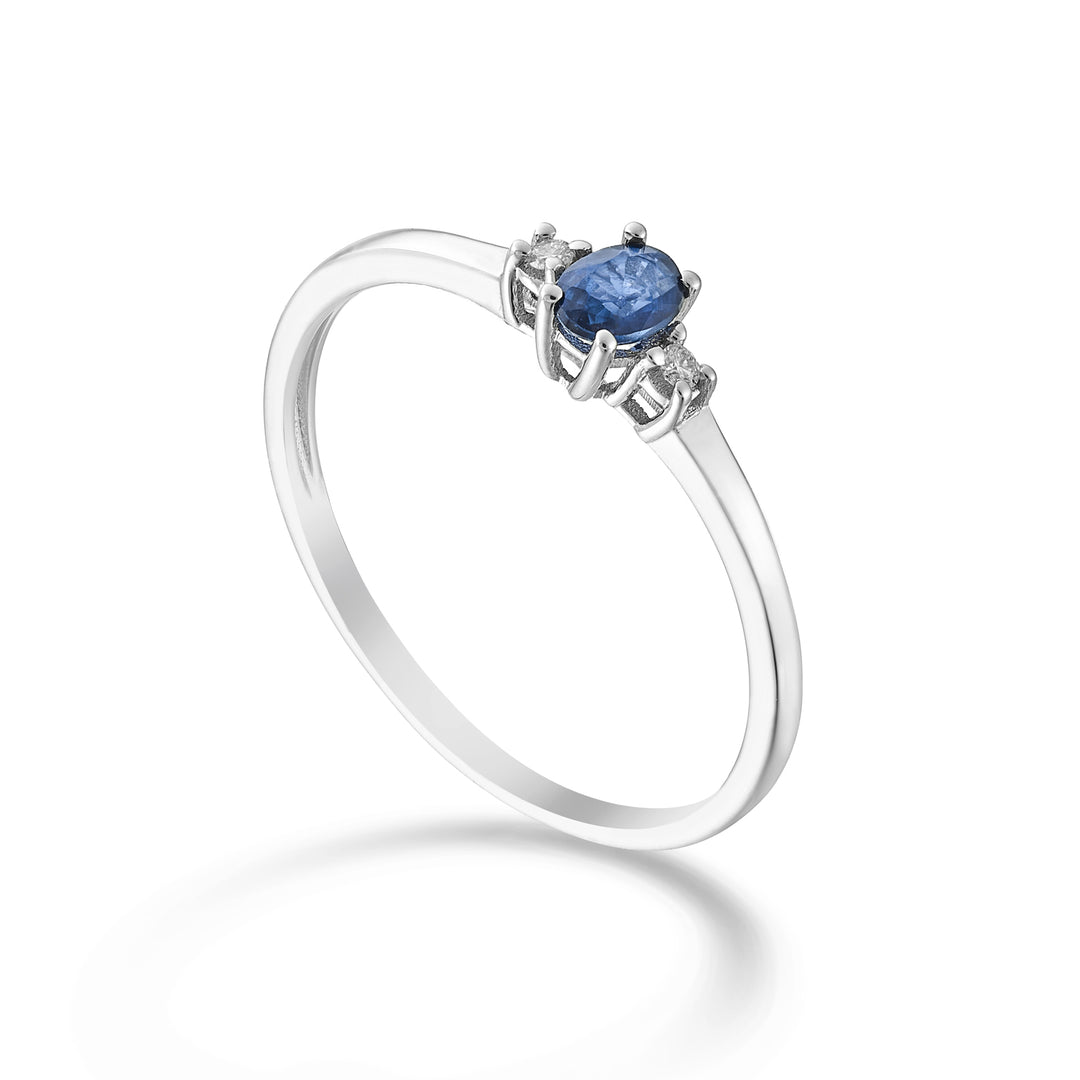 Nihama, ein 9-karätiger Saphir Nr. oval 4x3 ct.0,20 Durchm. 0,02 ct NA5190R4ZFN
