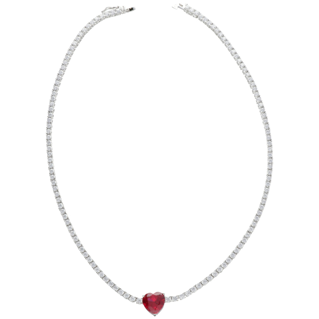 Nihama cl ag925 gemme swarovski blanc et rouge ND7585A4RED00