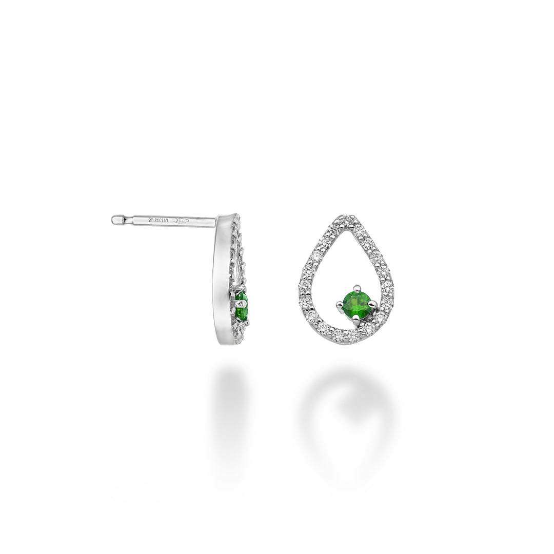 World Diamond Group oder 18 Karat „Tropfen“-Smaragd n. ct. 0,14 Dia kt. 0,28 GO5139O4SMN042