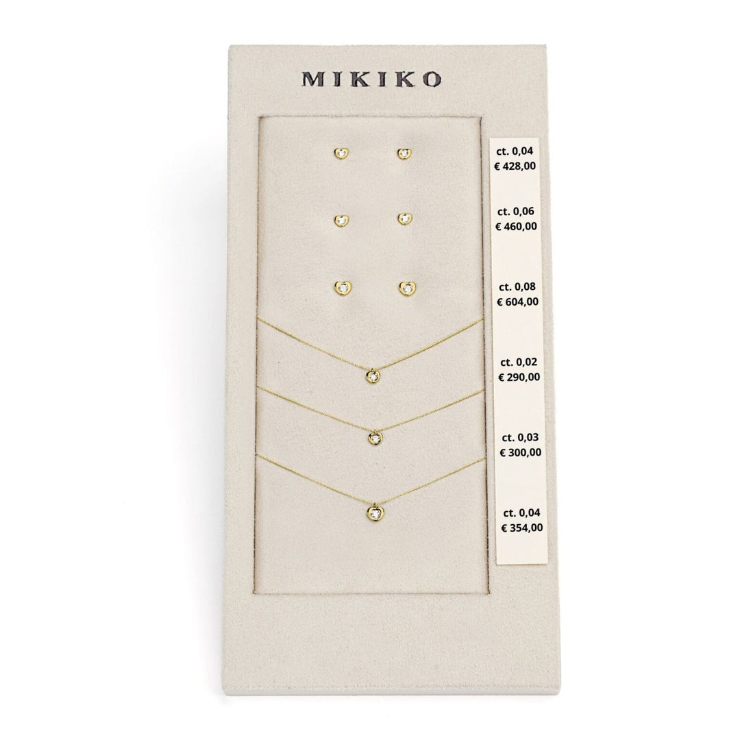 Mikiko pakket cl d5124 + of o5106 hart 18kt geel goud 0,02-0,03-0,04 / 0,04-0,06-0,08 M.LIGHTBOX.65-G