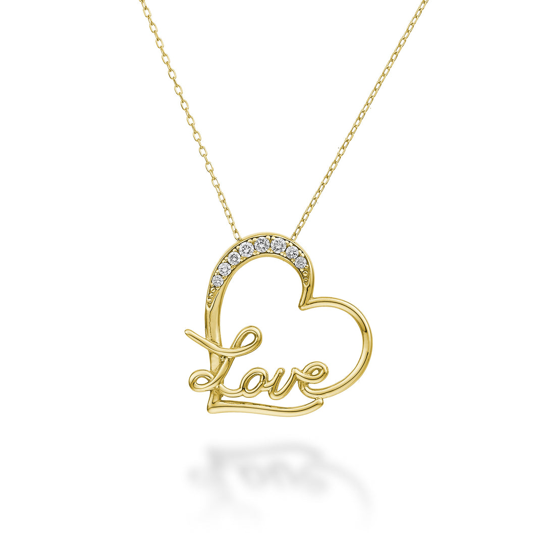 Nihama cl 18k geelgouden liefdeshart diam. ct.0,07 ND5082O1BR007