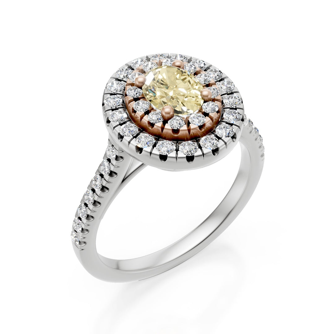 Golay fancy oval ring 6x4 double two-tone contour ACLC735DFY64RB-25199110128