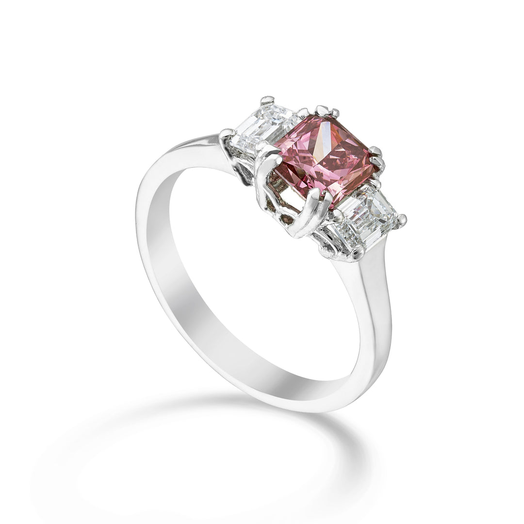 Bague diamant lgd radiant central X-Diamond rose XDATRRD024WBP-22061110069
