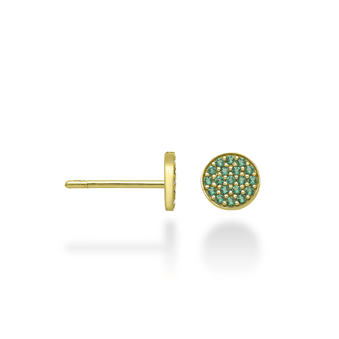 Nihama oder 18 Karat runder Smaragd 0,18 ct Gelbgold NO5147O1SMR