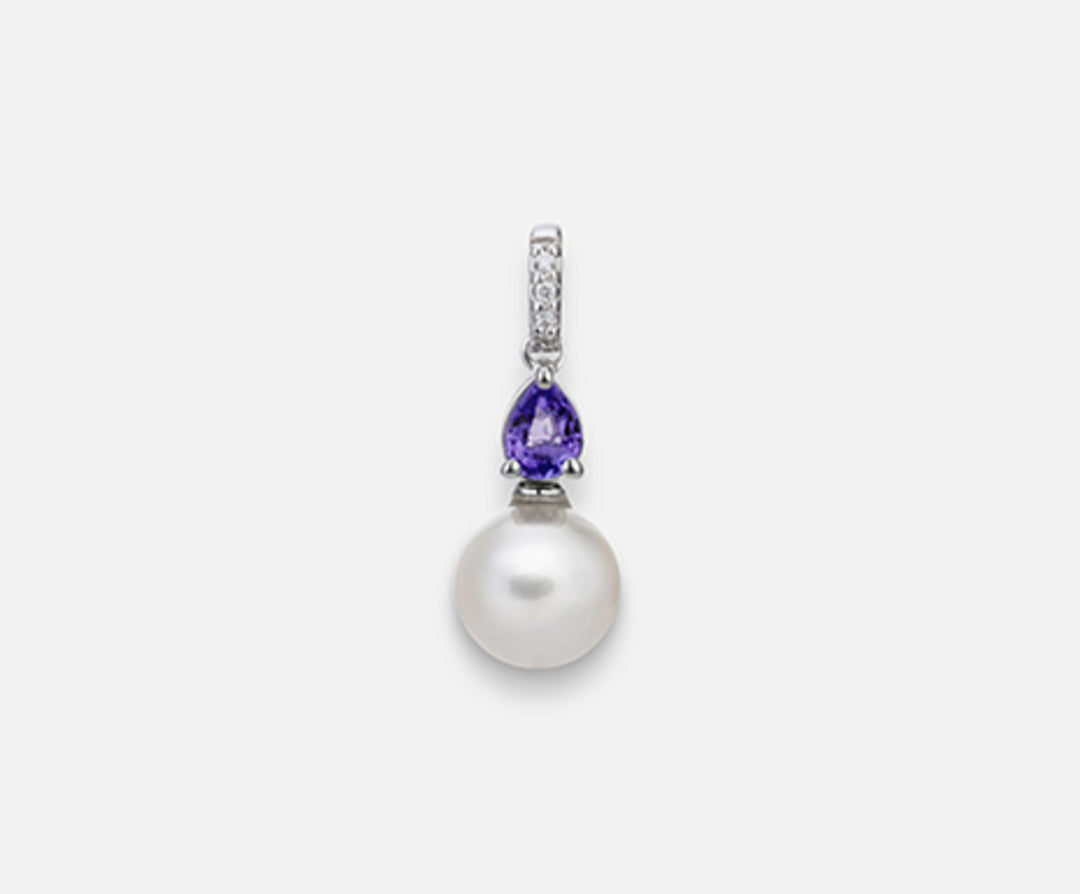 Mikiko pe 18k fw 6,5/7 Amethyst Tropfen 4x3 ct.0,18 dia ct.0,01 MP0387O4FABI065