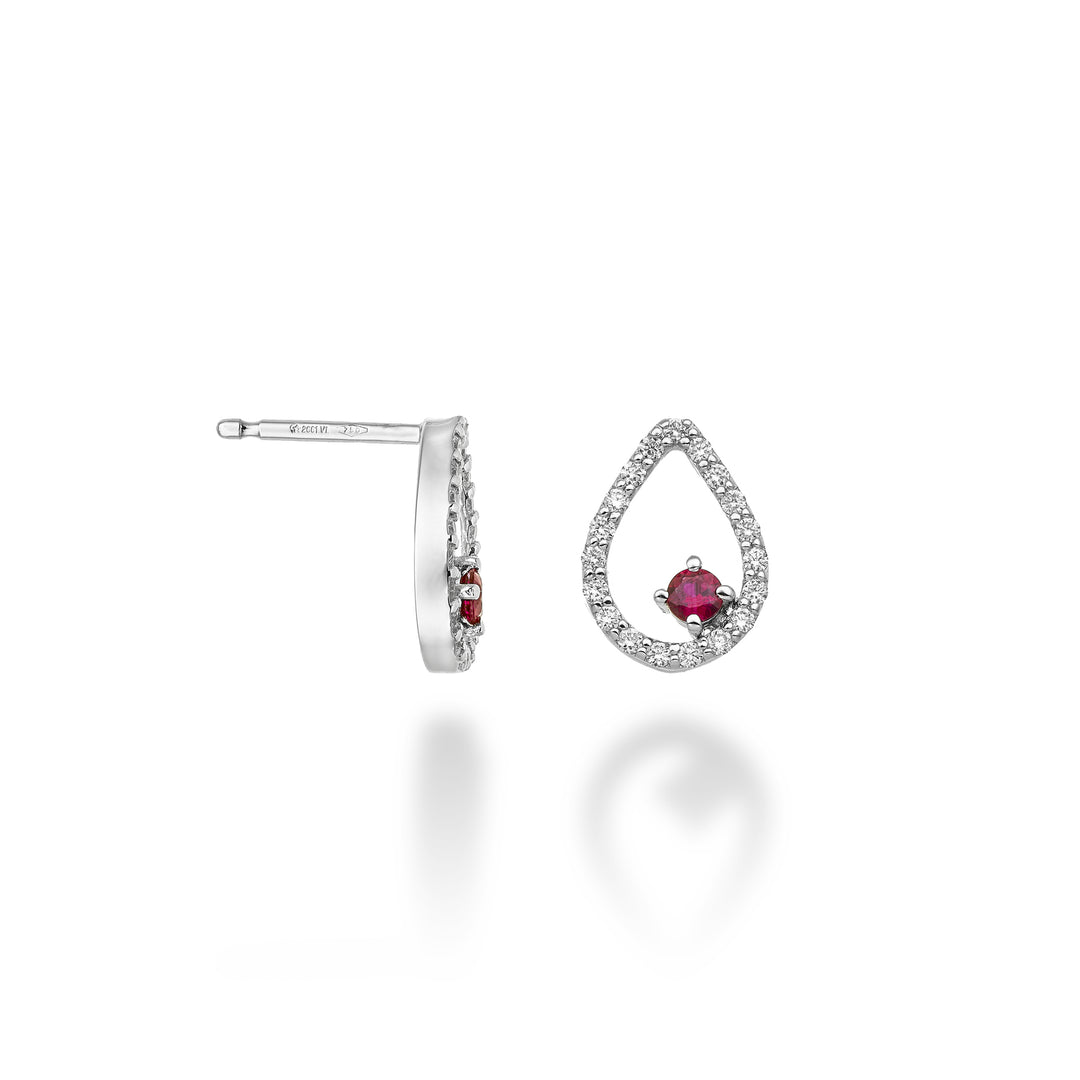 World Diamond Group oder 18k „Tropfen“-Rubin n. ct. 0,22 Dia kt. 0,28 GO5139O4RBN050