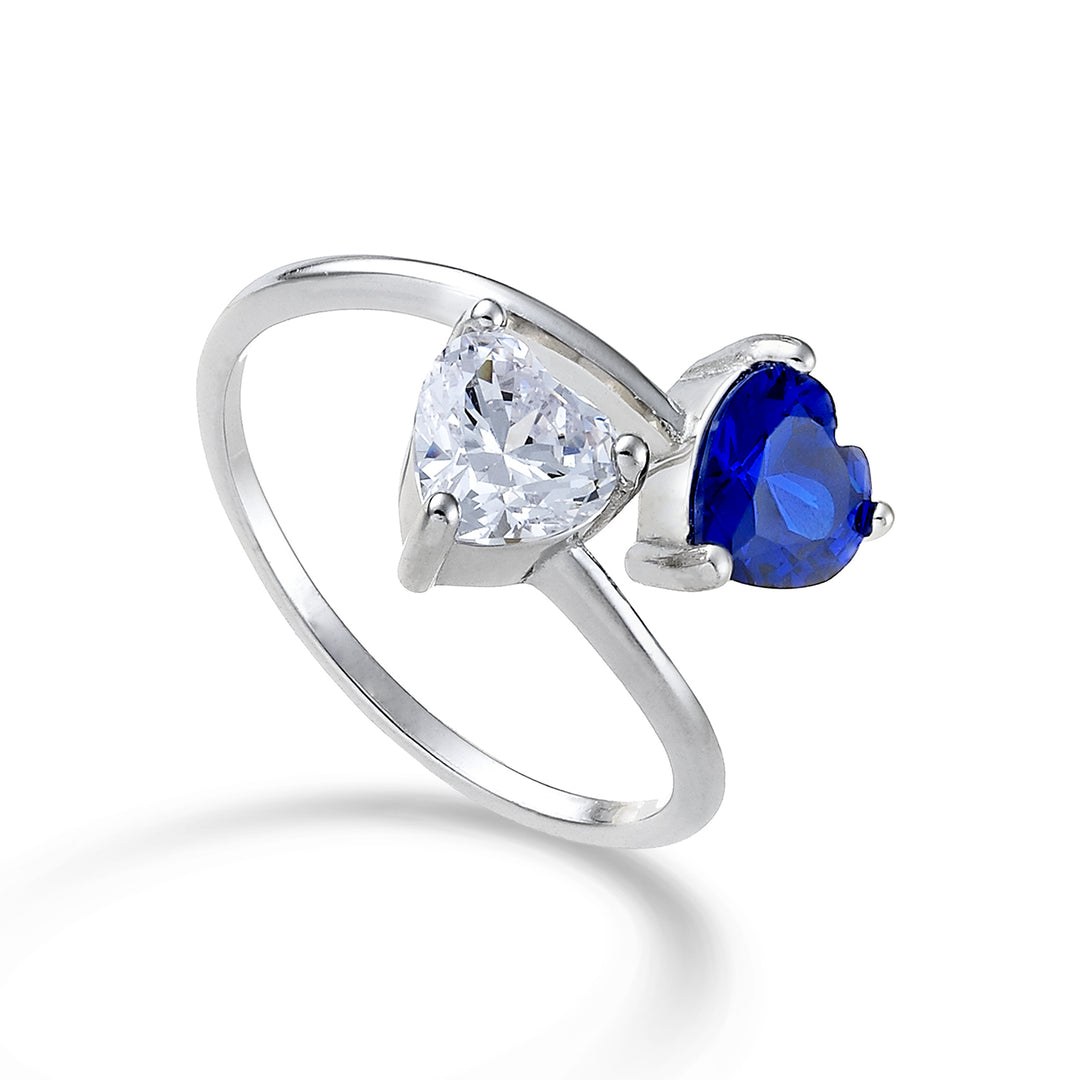 Mikiko ein AG925 Edelstein Swarovski weiß und blau MA7198A4BLU0000