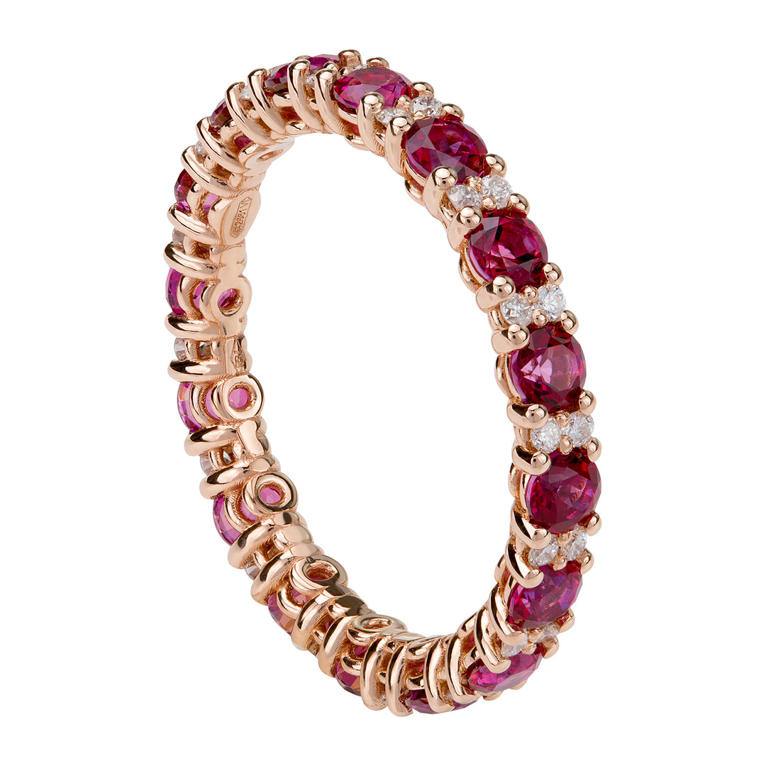 Golay linear ring with rubies and diamonds AET007100DIRU-18026110139