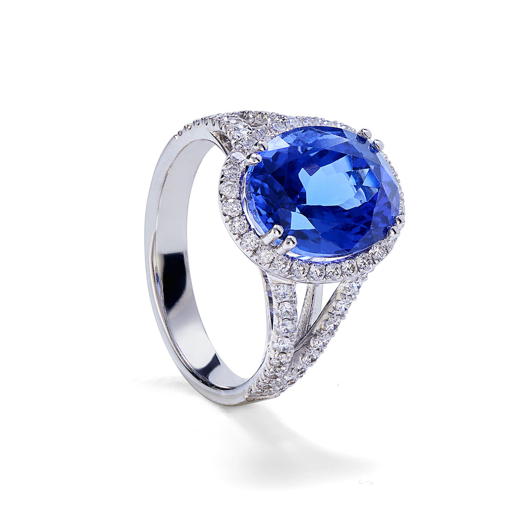 Bague Golay ovale diamant et tanzanite ACLC068DITZ-22063110025