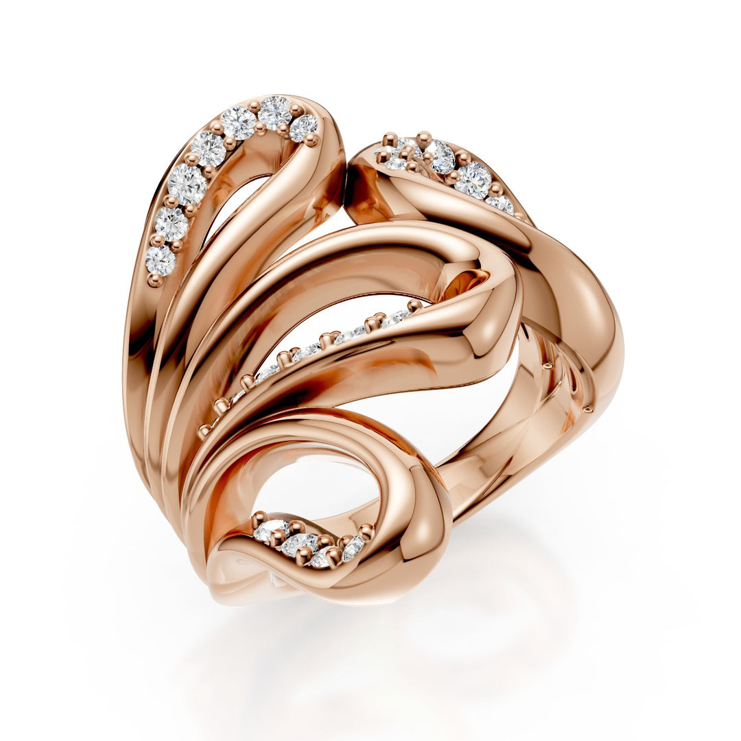 Golay designring met diamanten in roségoud AD621DR-25024110236