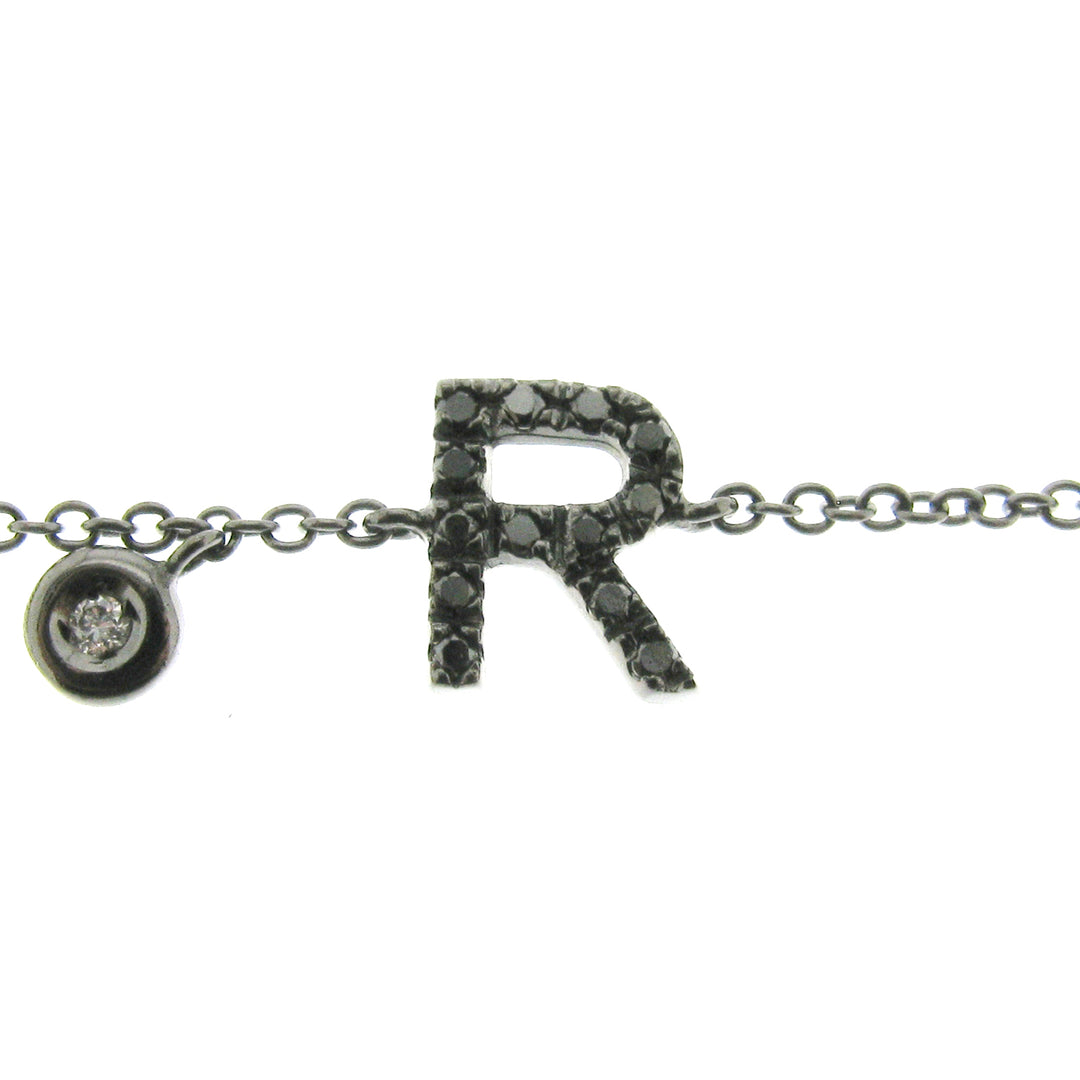 Golay armband "r" zwart BFPRN-12131110118