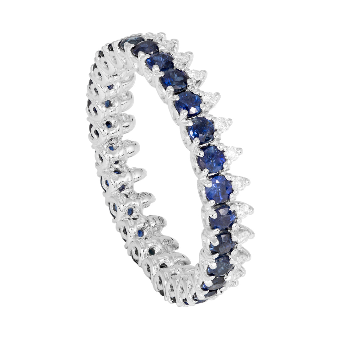 Golay diamanten en saffier vingerring ADG015ZBDI-22131110040