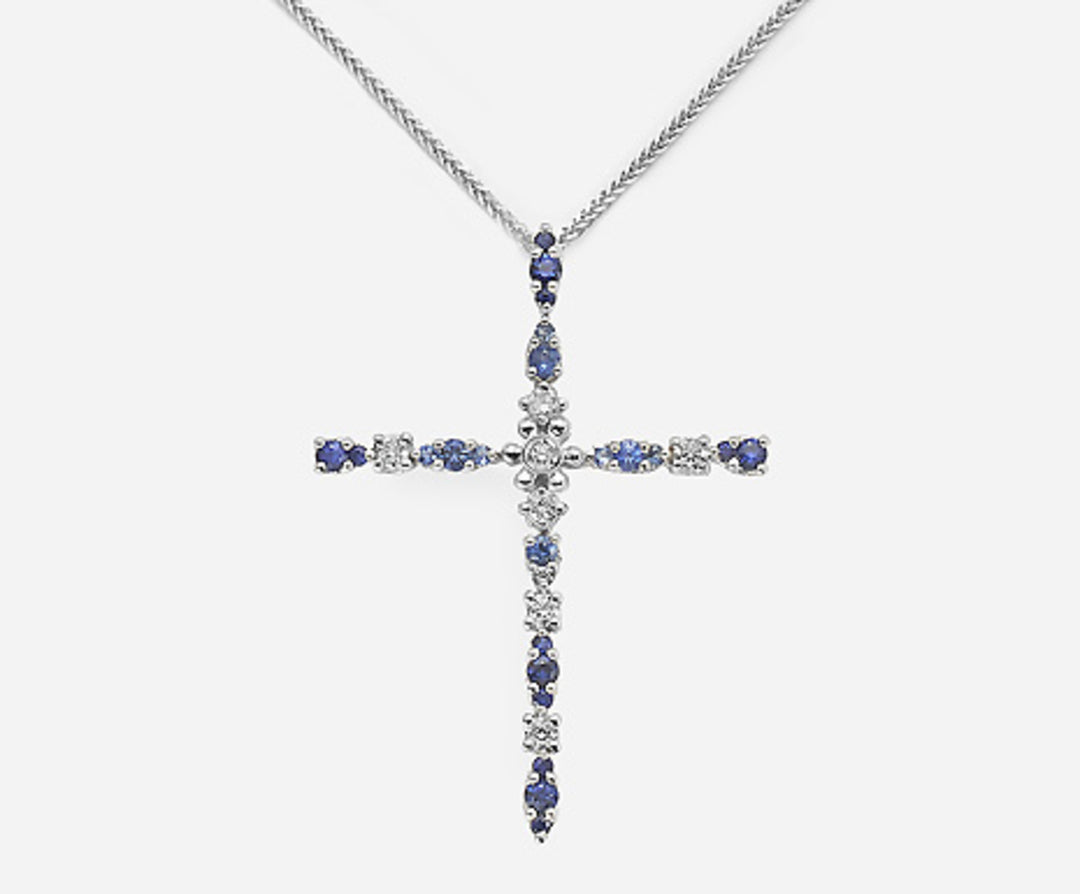 Nihama cl 18k ak 5,5/6 ct0,19 Saphire 0,54 ct ND0977O4SAPPHIRES