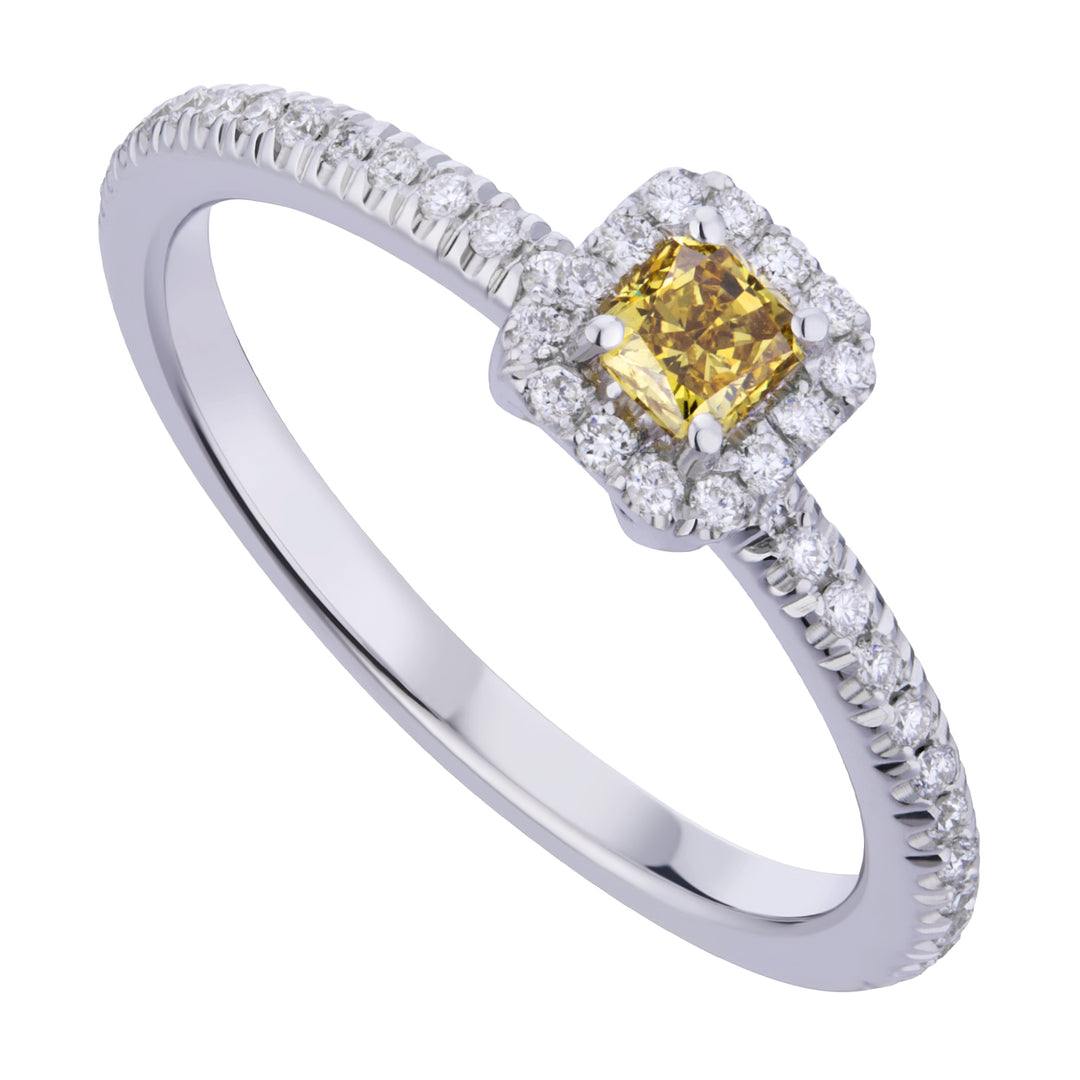 Ausgefallener gelber Golay-Ring mit Diamanten APU362DIFY-19354110020