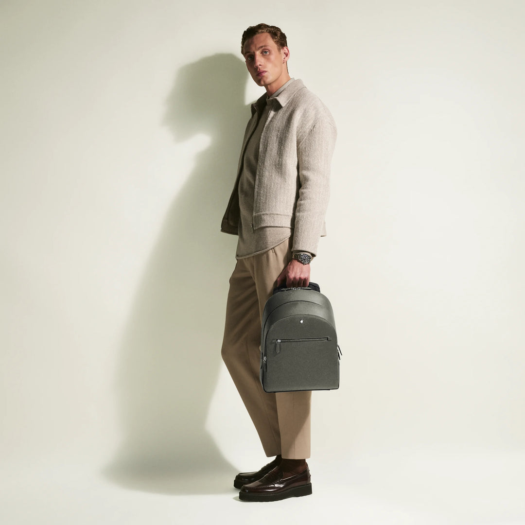 Montblanc medium backpack with 3 Sartorial compartments medium gray 199360
