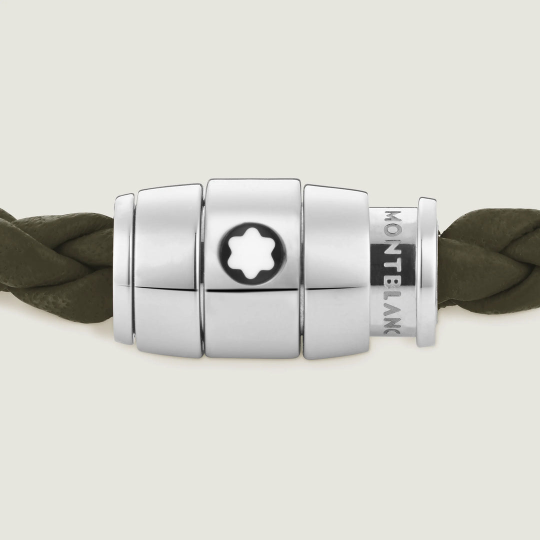 Montblanc 3-ring steel bracelet and Meisterstück Kaki leather size M 13600463