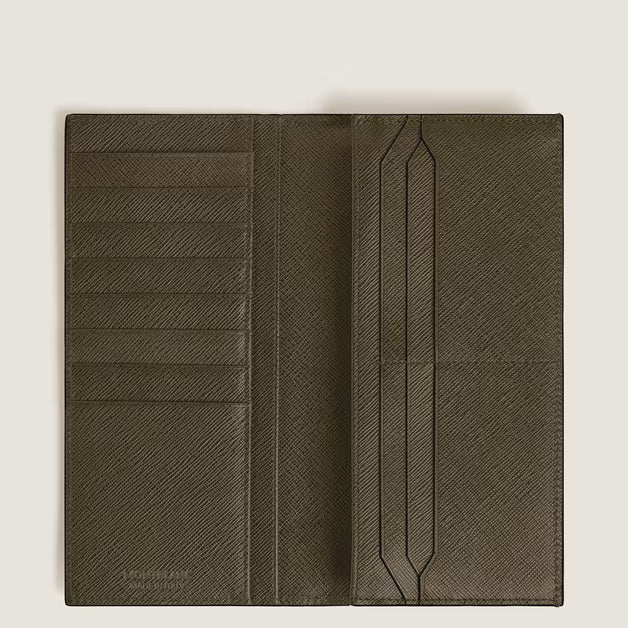 Montblanc long wallet 14 pockets Sartorial leather khaki 221364