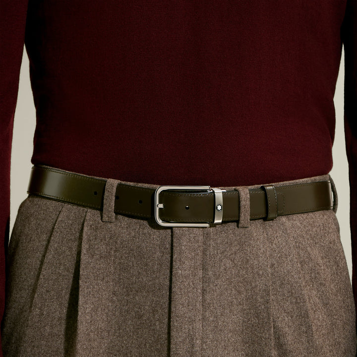 Ceinture réversible Montblanc 30 mm cuir boucle rectangulaire Meisterstück 223405