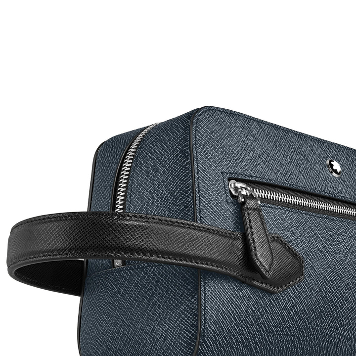 Montblanc Sartorial blaue Tweed-Clutch 220339