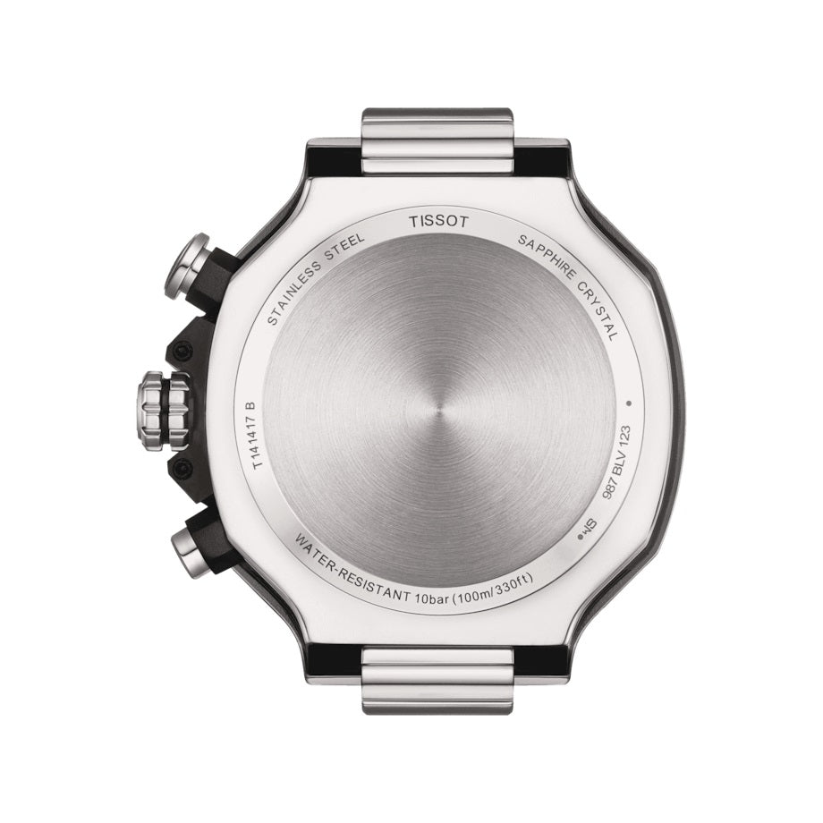 Tissot T-Race Chronograph 45 mm schwarzer Quarz Quarz Uhr T141.417.11.051.01
