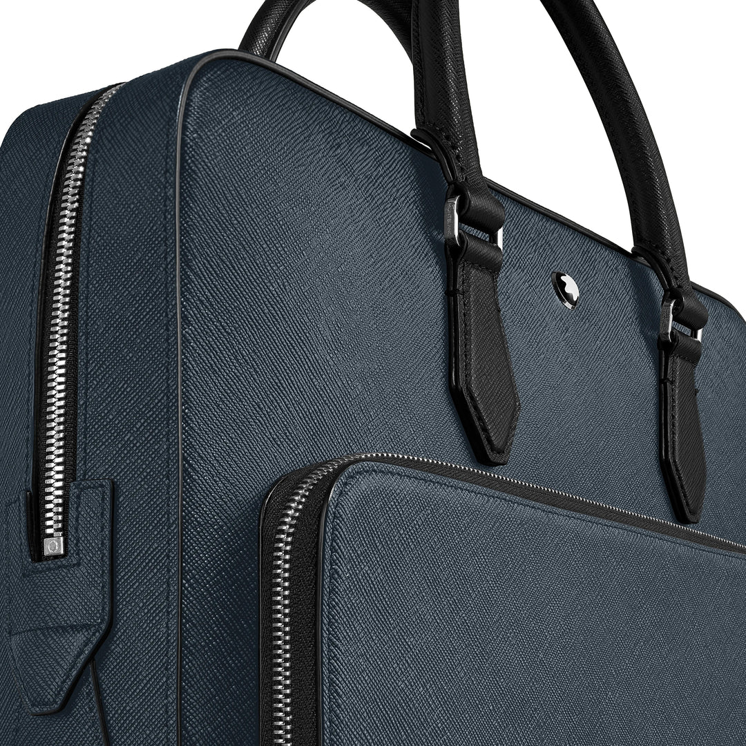 Montblanc Sartorial medium documententas blauw tweed 220332