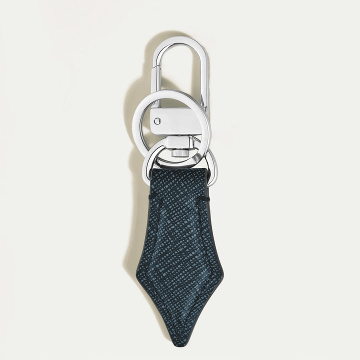 Montblanc blauer Tweed-Feder-Schlüsselanhänger 220358