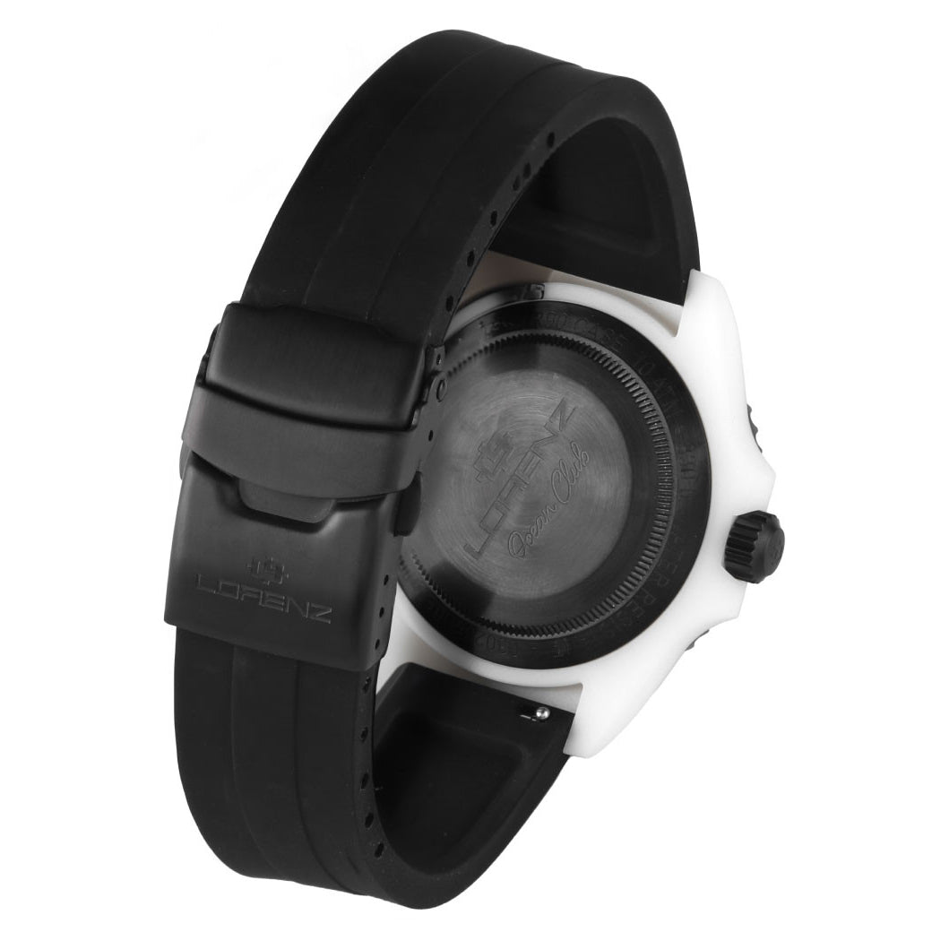 Lorenz Ocean Club White Shark 40mm zwart quartz horloge 030268FF