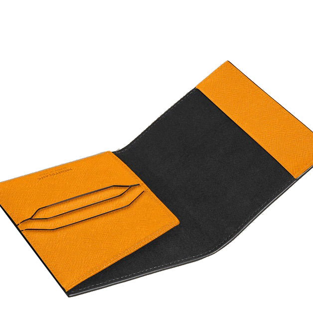 Montblanc Sartorial saffron leather passport holder 221466