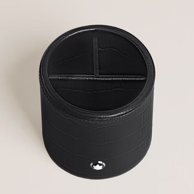Montblanc Stifthalter aus Leder mit Krokodilprägung 135984