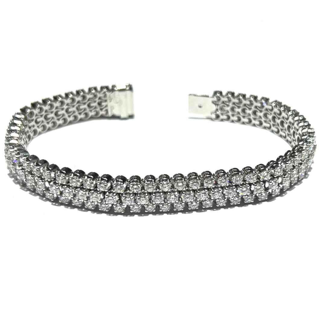 18kt gouden drievoudige diamanten tennisarmbandlenzen FCBT02890