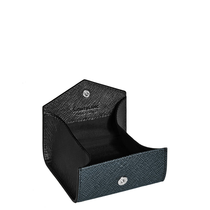 Porte-monnaie en tweed bleu Montblanc Sartorial 220348