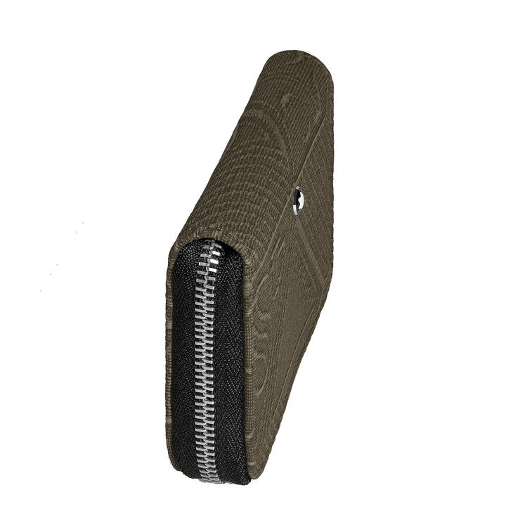 Montblanc portemonnee met ritssluiting 2 minivakken 4810 kakigroen 220263