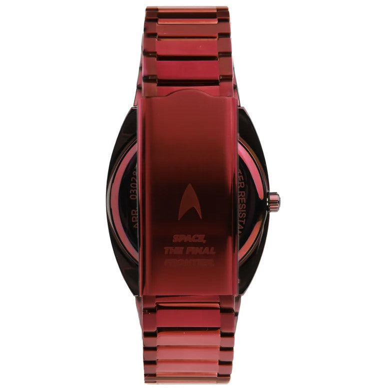 Lorenz horloge STAR TREK Warp Speed ​​40x36 mm rood kwartsstaal rode PVD-afwerking 030287NL