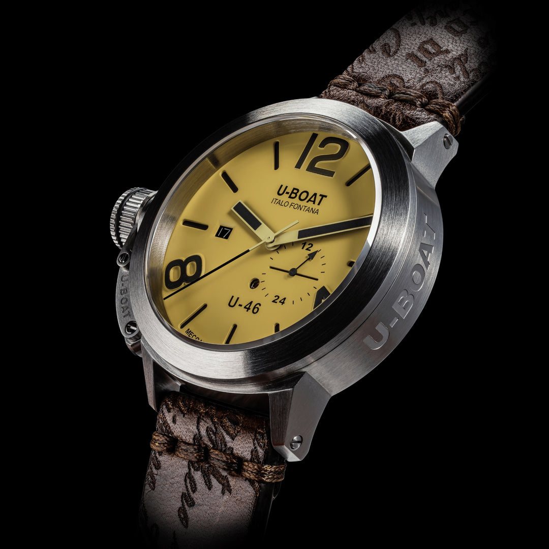 Montre U-BOAT Classic U-46 46mm beige automatique acier 4647