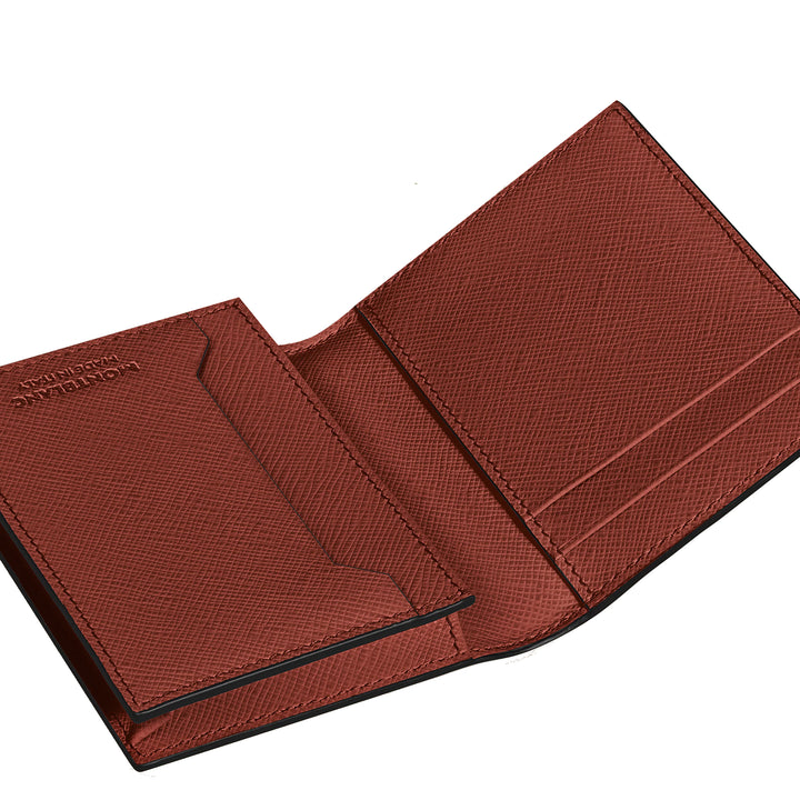 Montblanc kaarthouder 4 vakken Kleermakersleer rood eiken 223045