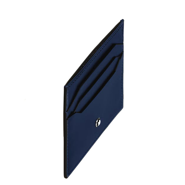 Montblanc 6-pocket kaarthouder in blauw Meisterstück leer 221664
