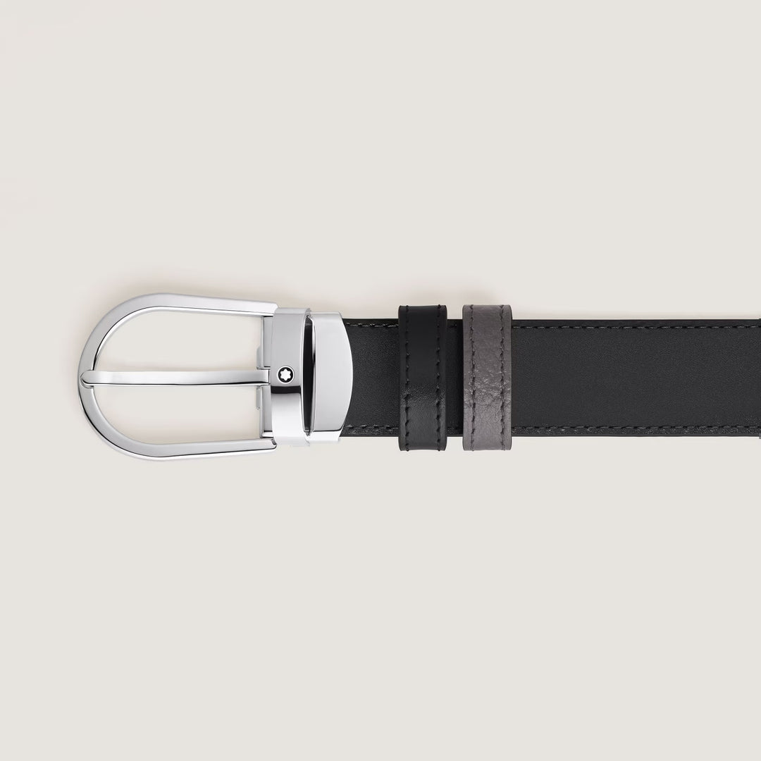Ceinture réversible Montblanc Meisterstück 30 mm en fer forgé noir 223369