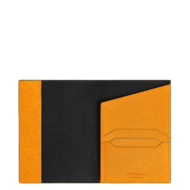 Montblanc Sartorial saffron leather passport holder 221466