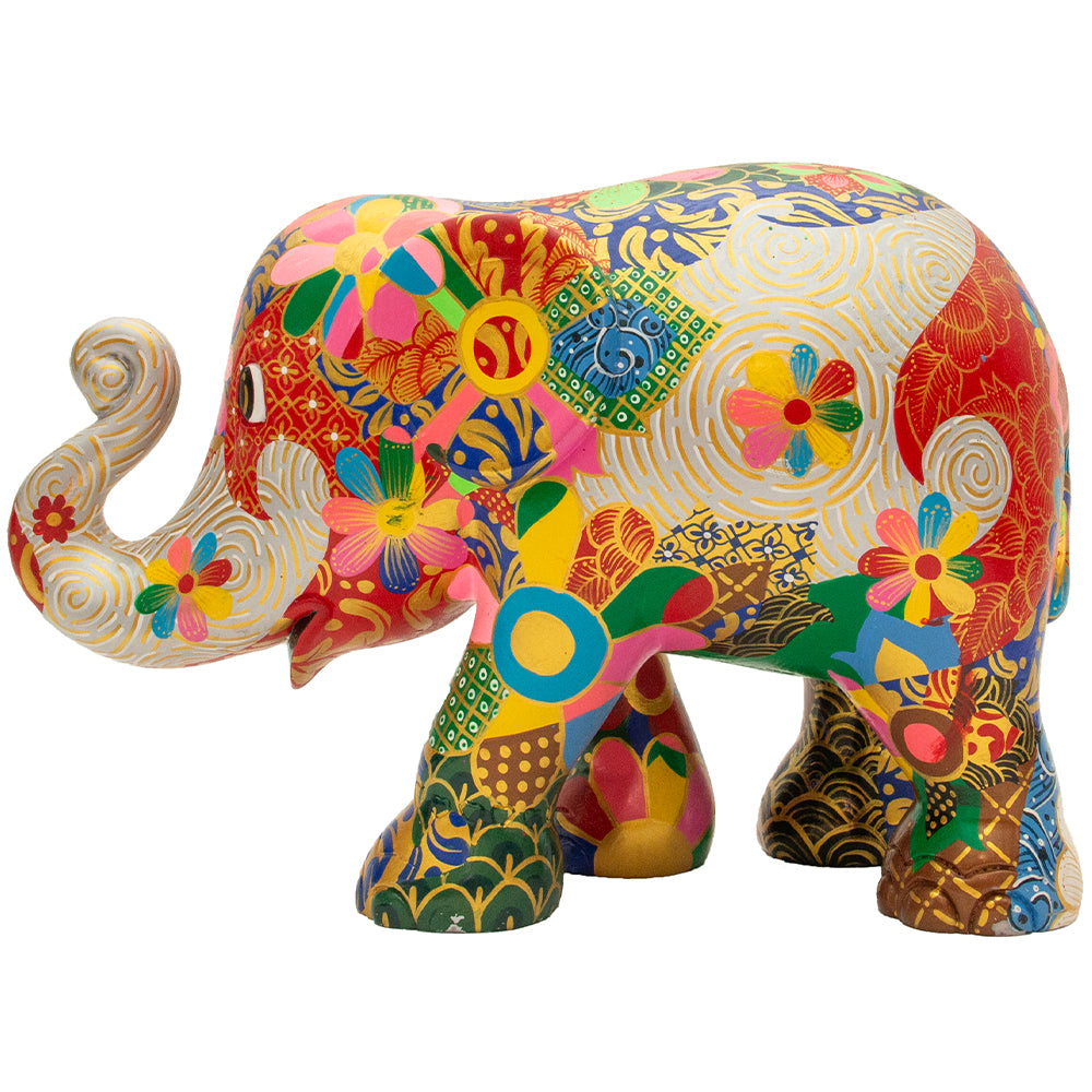 Paréo éléphant Elephant Parade 20 cm Edition Limitée Narin Kantawong Sarong 20