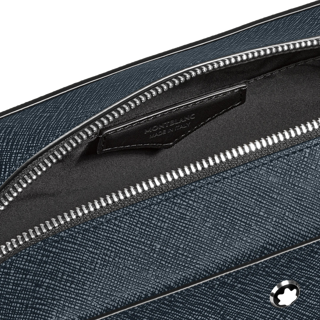 Montblanc Sartorial blaue Tweed-Clutch 220339