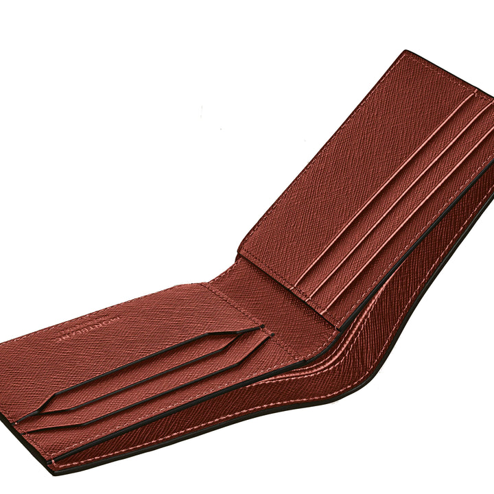 Montblanc portemonnee 6 vakken kleermakersleer rood eiken 223011