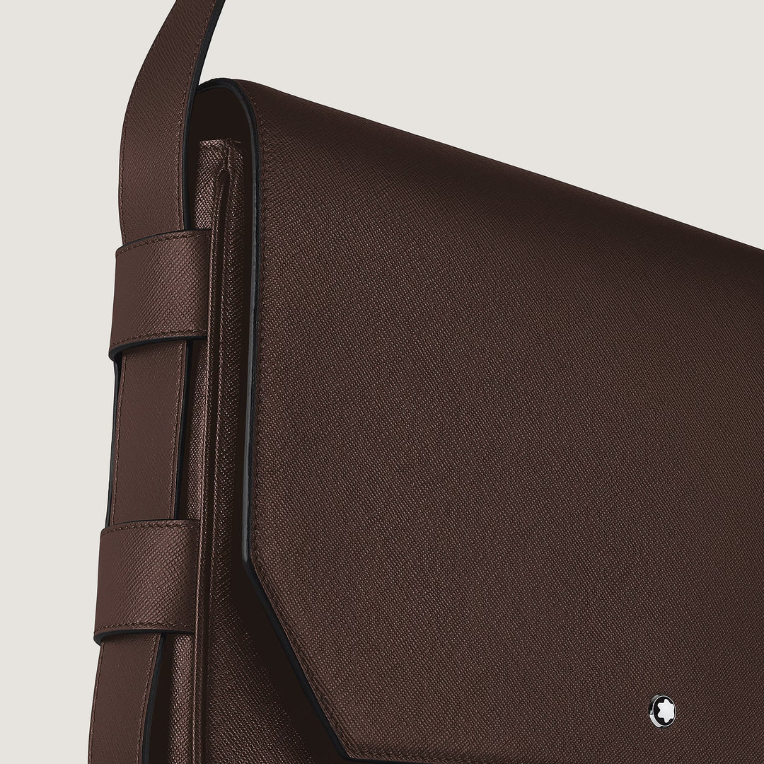 Montblanc Sartorial Sac messager en cuir couleur ébène 222931