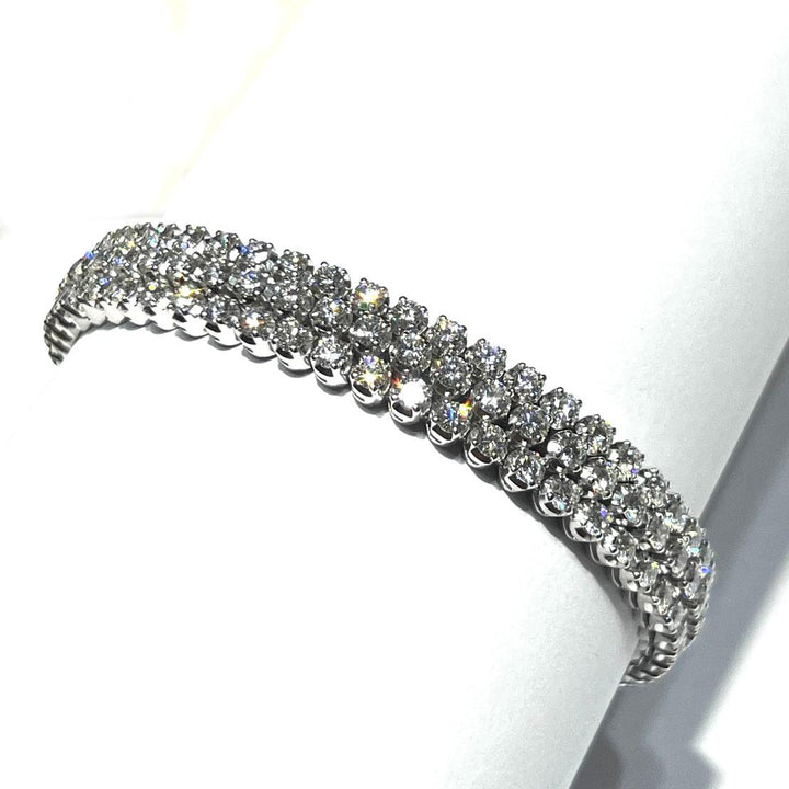 18kt gouden drievoudige diamanten tennisarmbandlenzen FCBT02890