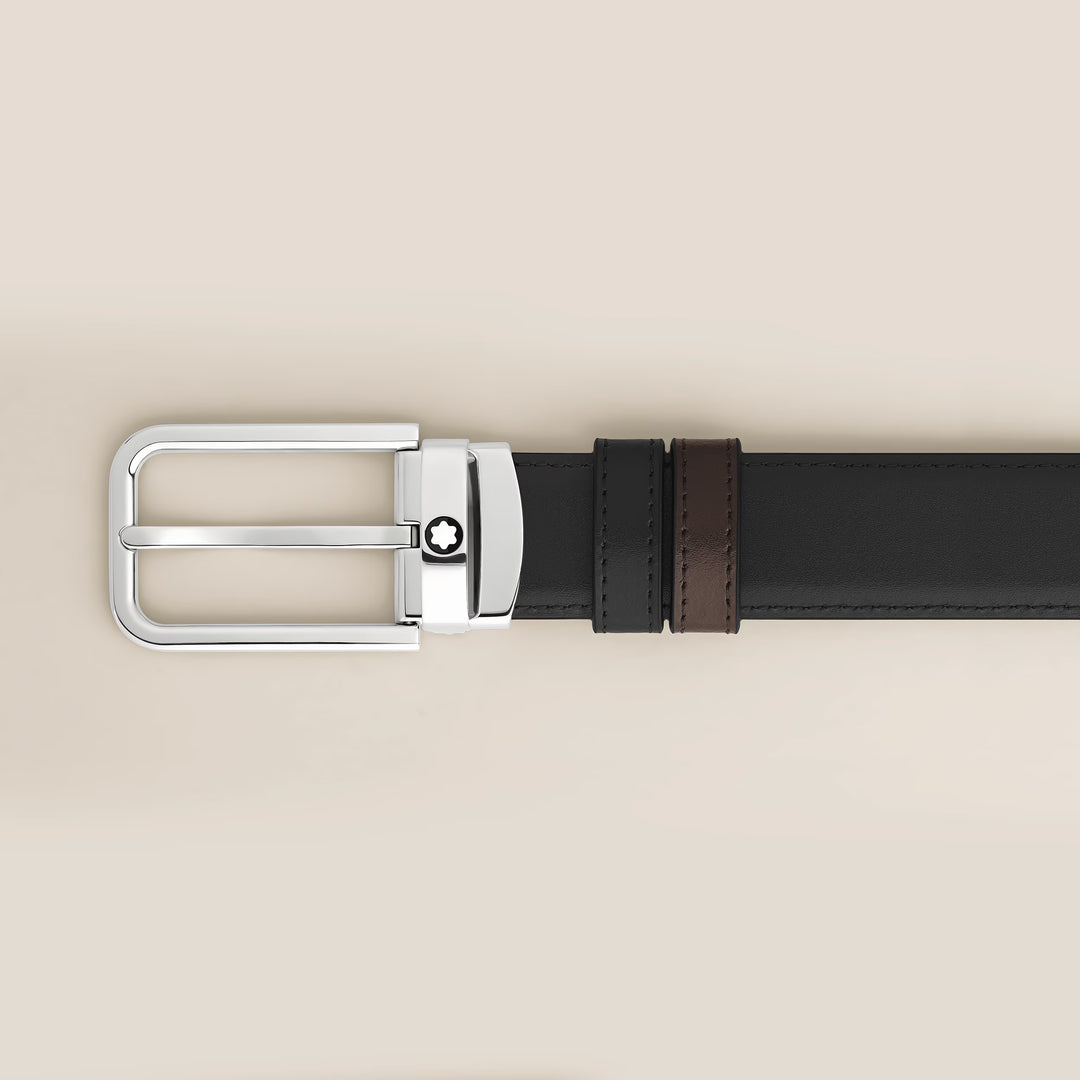 Ceinture réversible Montblanc 30 mm cuir boucle rectangulaire Meisterstück 223405