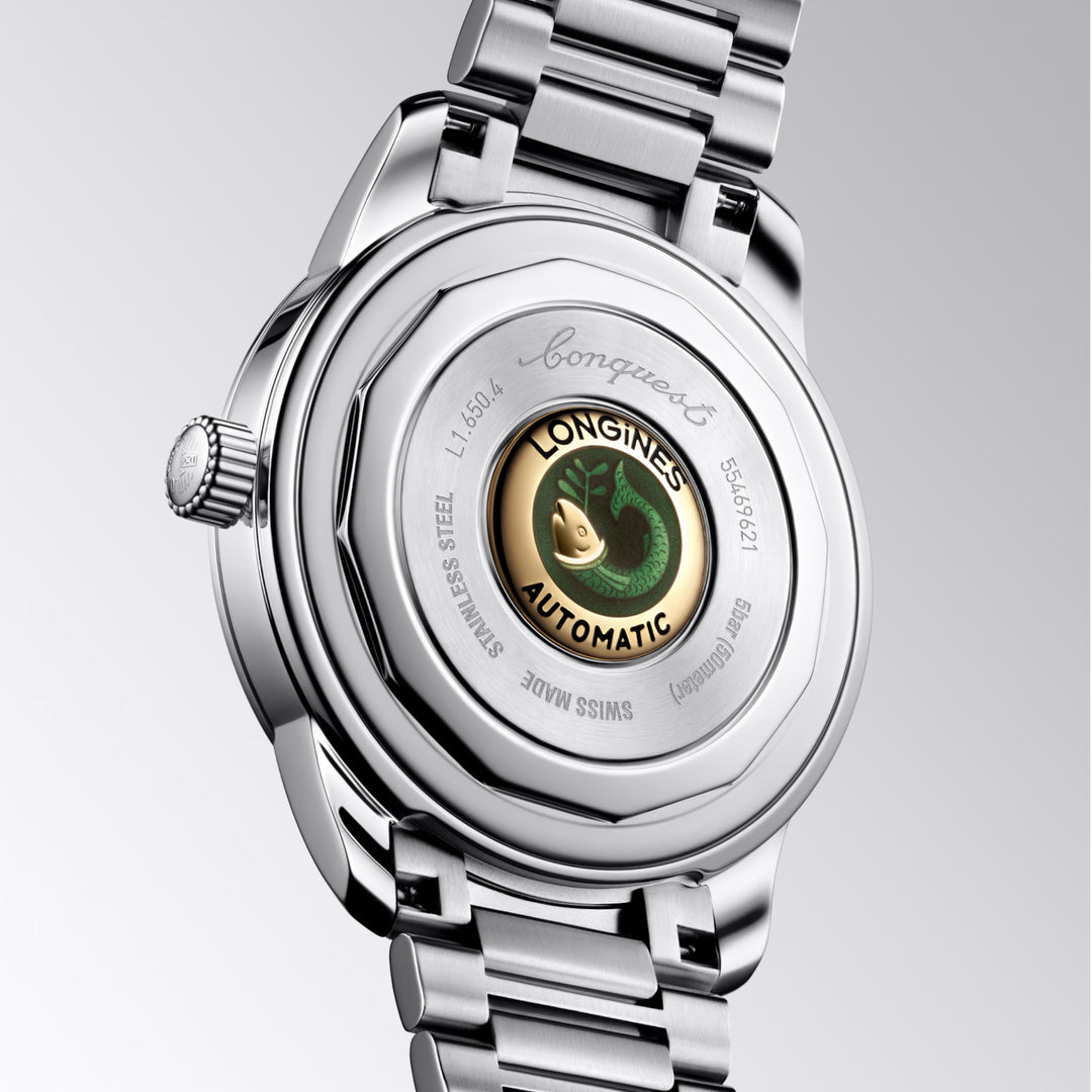 Longines Heritage 40 mm Automatikuhr aus blauem Stahl L1.650.4.92.6