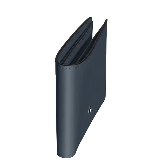 Montblanc portemonnee met 6 vakken leer Meisterstück blauw fluweel 220446