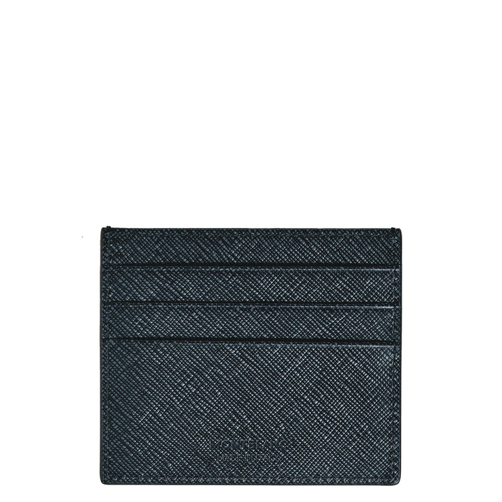Montblanc Kartenhalter 6 Fächer Sartorial blauer Tweed 220389