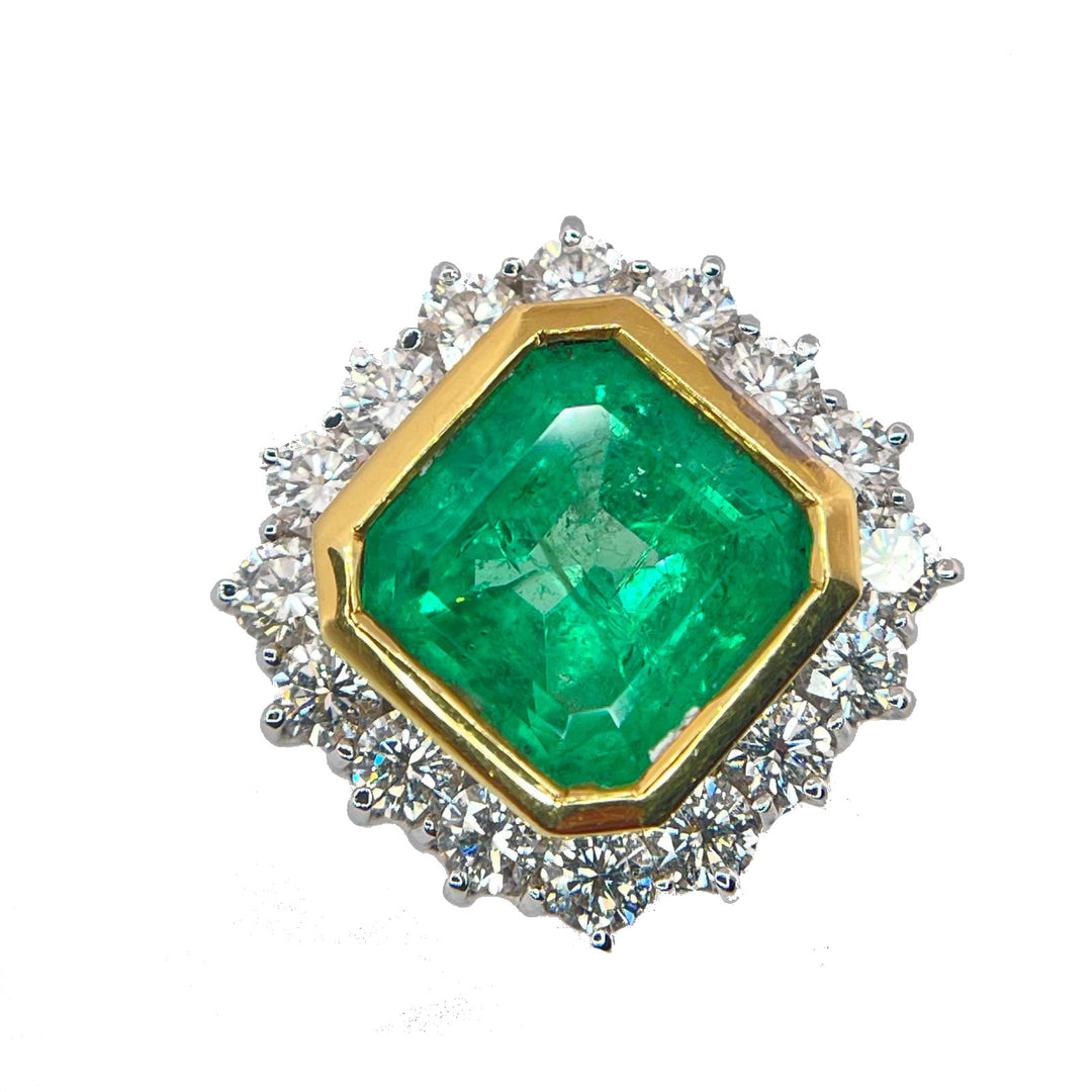 Recarlo Ringing Ring 18kt Emerald and Diamonds