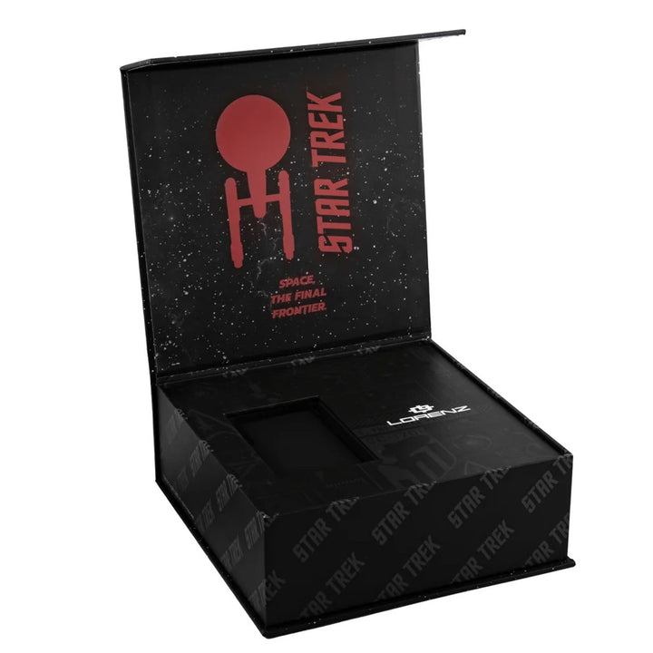 Lorenz horloge STAR TREK Warp Speed ​​40x36 mm rood kwartsstaal rode PVD-afwerking 030287NL